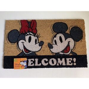 Disney Mickey Minnie Mouse Coir Door Mat 18x28” Outdoor Rug WELCOME Outdoor NEW